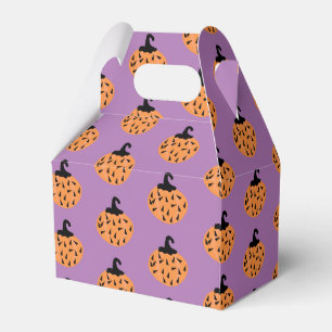 Cute Halloween Geometric Confetti Pumpkin Favor Boxes