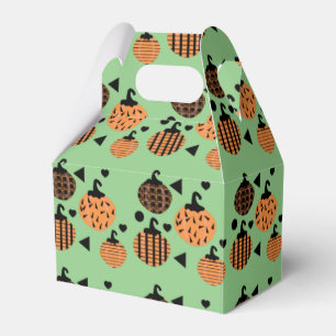 Cute Halloween Geometric Confetti Pumpkins Favor Boxes
