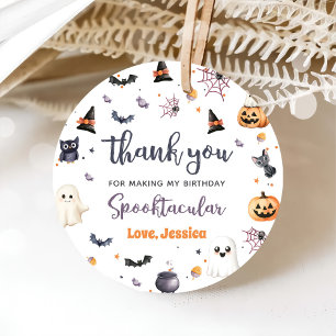 Cute Halloween Ghost 1st Birthday Party Favor Tags