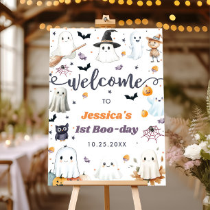 Cute Halloween Ghost 1st Birthday Party Foam Board