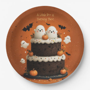 Cute Halloween Ghost A Little Boo Paper Plates