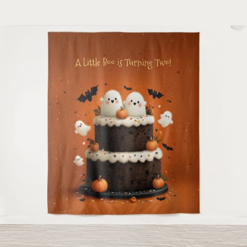 Cute Halloween Ghost A Little Boo  Tapestry