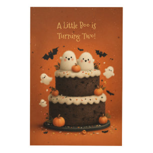 Cute Halloween Ghost A Little Boo Wood Wall Art