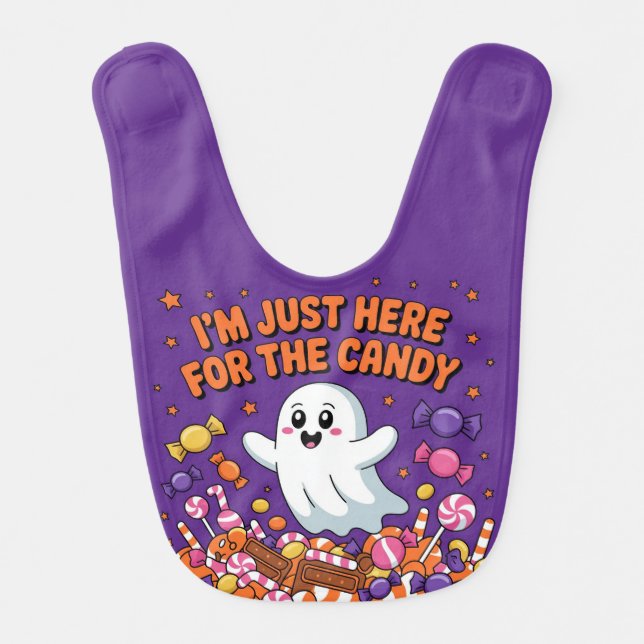Cute Halloween Ghost Bib (Front)