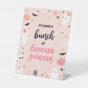 Cute Halloween Ghost Birthday Party Decorations  Pedestal Sign