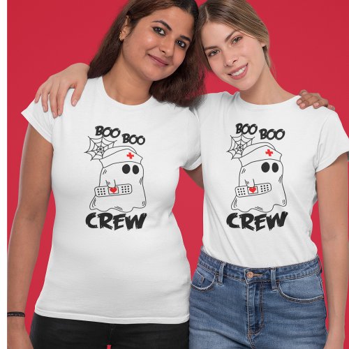 Cute Halloween  Ghost Boo Crew  T_Shirt