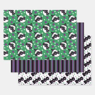 Cute Halloween Ghost Boo Sign Wrapping Paper Sheets