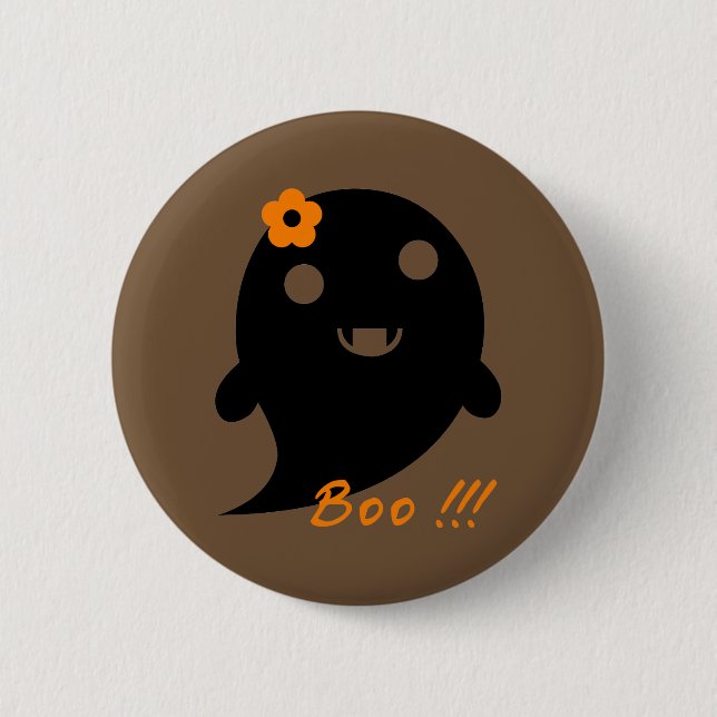 Cute Halloween Ghost Button (Front)