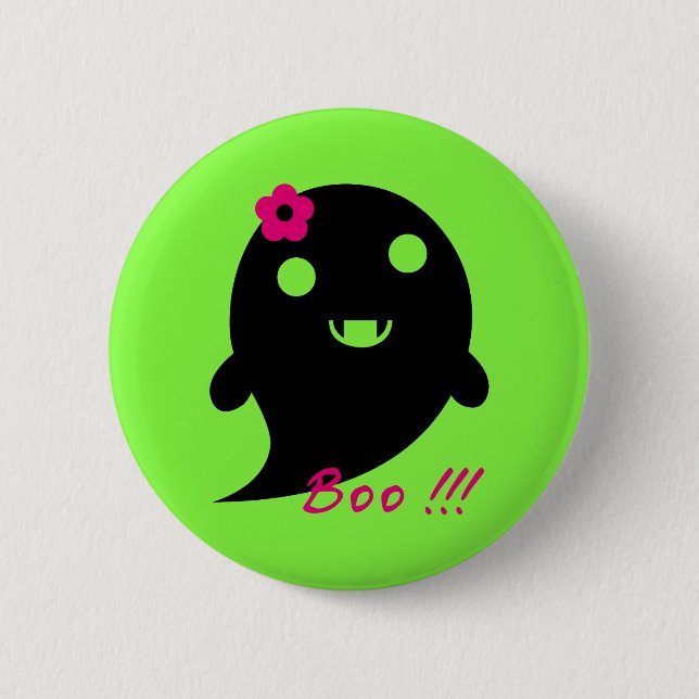 Cute Halloween Ghost Button (Front)