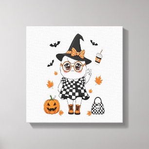 Cute Halloween Ghost Canvas Print