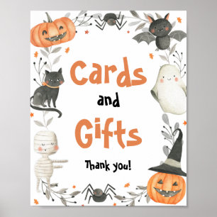 Cute Halloween Ghost Cards & Gifts Party Sign