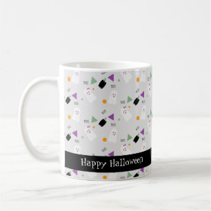 Cute Halloween Ghost Colorful Confetti Coffee Mug