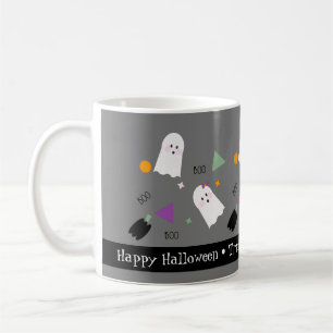 Cute Halloween Ghost Colorful Confetti Mix Coffee Mug