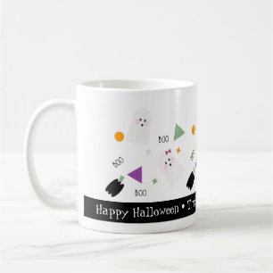 Cute Halloween Ghost Colorful Confetti Mix Coffee Mug