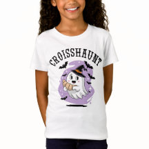Cute Halloween Ghost Croissant Haunting
