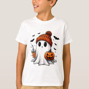 Cute Halloween Ghost Drink Pumpkin 1 T-Shirt