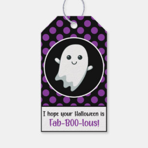 Cute Halloween Ghost Favor Gift Tags