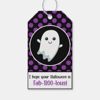 Cute Halloween Ghost Favor Gift Tags