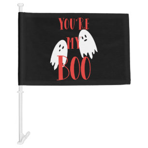 Cute Halloween Ghost Halloween Boo Car Flag