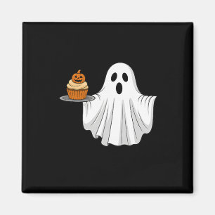 Cute Halloween Ghost Holding Pumpkin Cupcake Pocke Magnet