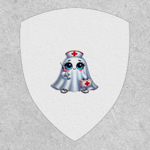 Cute Halloween ghost in a nurse's uniform Classic Patch