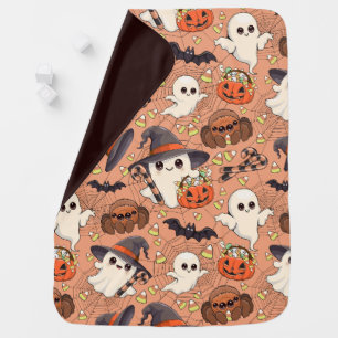 Cute Halloween Ghost Kawaii Style Baby Blanket