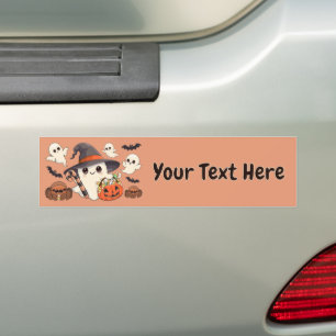 Cute Halloween Ghost Kawaii Style Bumper Sticker