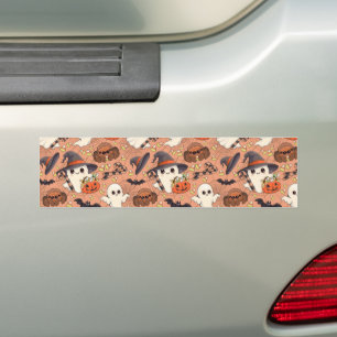Cute Halloween Ghost Kawaii Style Bumper Sticker