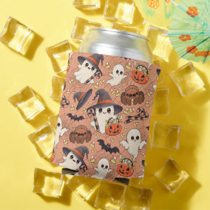 Cute Halloween Ghost Kawaii Style Can Cooler