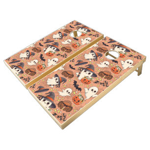 Cute Halloween Ghost Kawaii Style Cornhole Set