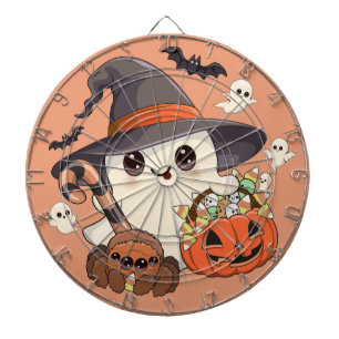 Cute Halloween Ghost Kawaii Style Dart Board