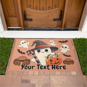 Cute Halloween Ghost Kawaii Style Doormat