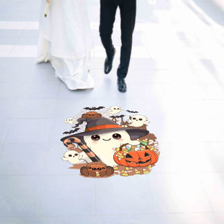 Cute Halloween Ghost Kawaii Style Floor Decals