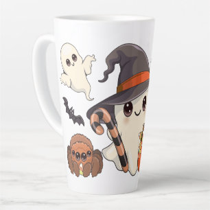 Cute Halloween Ghost Kawaii Style Latte Mug