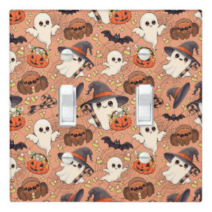 Cute Halloween Ghost Kawaii Style Light Switch Cover