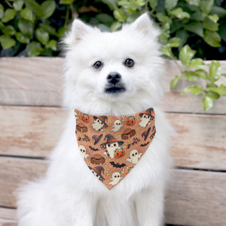 Cute Halloween Ghost Kawaii Style Pet Bandana Collar