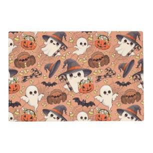Cute Halloween Ghost Kawaii Style Placemat