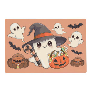 Cute Halloween Ghost Kawaii Style Placemat