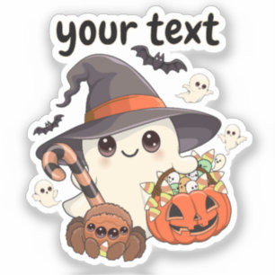 Cute Halloween Ghost Kawaii Style Sticker