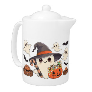 Cute Halloween Ghost Kawaii Style Teapot