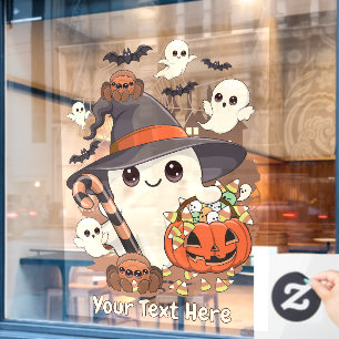 Cute Halloween Ghost Kawaii Style Window Cling