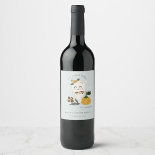 Cute Halloween Ghost Little Boo Any Age Birthday Wine Label