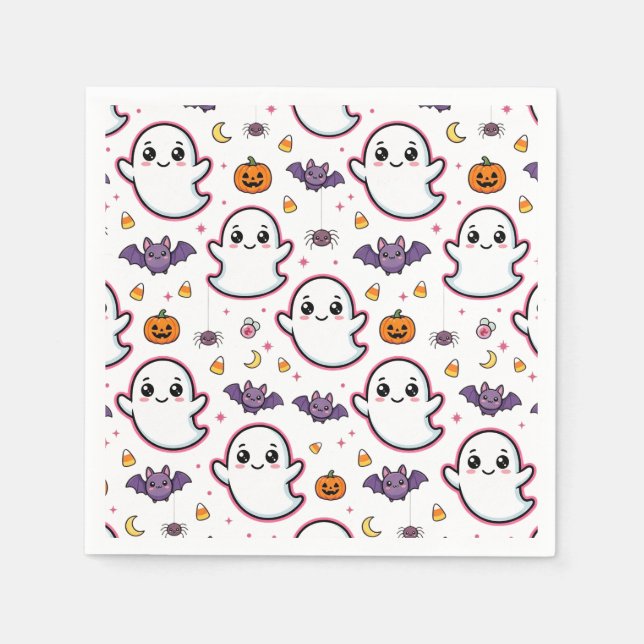 Cute Halloween ghost Napkins (Front)