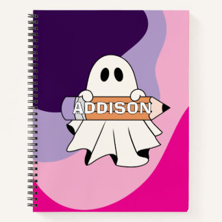 Cute Halloween Ghost Notebook For Girl