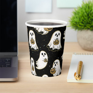 Cute Halloween Ghost Paper Cups