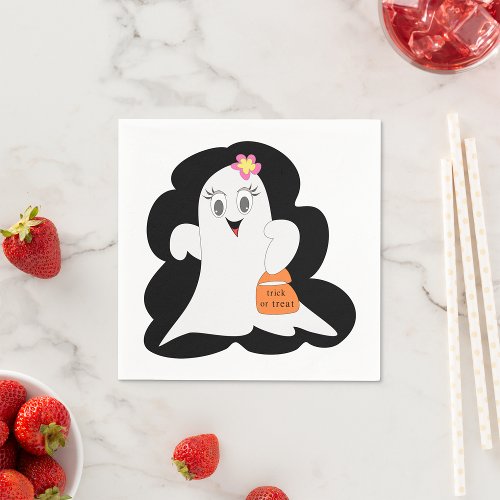 Cute Halloween Ghost Paper Napkins