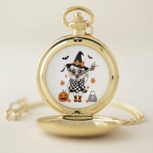 Cute Halloween Ghost Pocket Watch