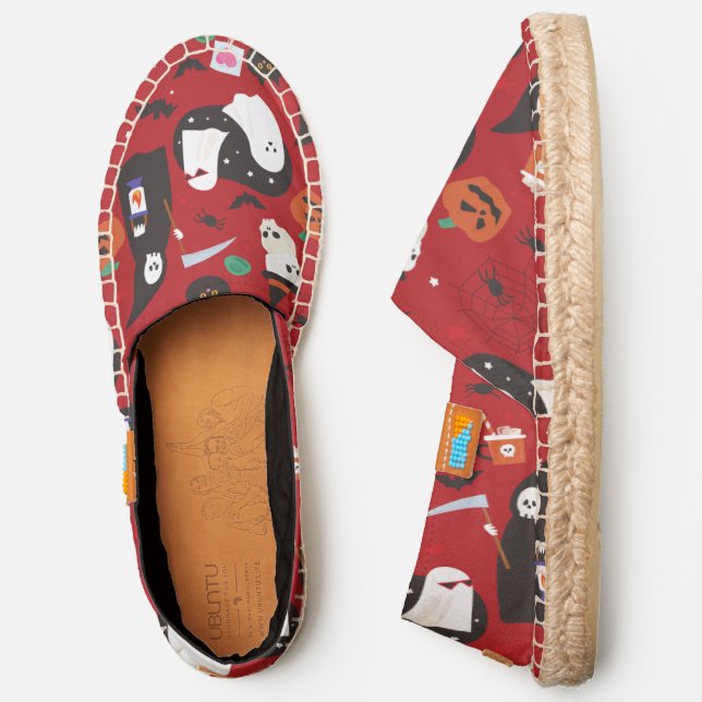 cute halloween ghost poison grim reaper espadrilles (Side)