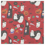 cute halloween ghost poison grim reaper fabric
