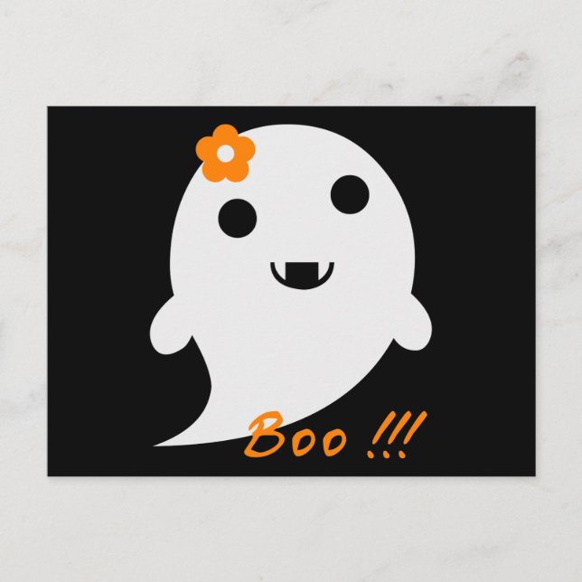 Cute Halloween Ghost Postcard (Front)